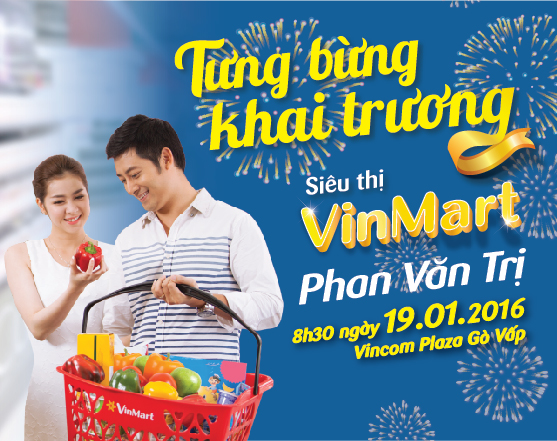 Khai trương siêu thị VinMart Phan Văn Trị: Mua hàng ngay - quay số trúng giải
